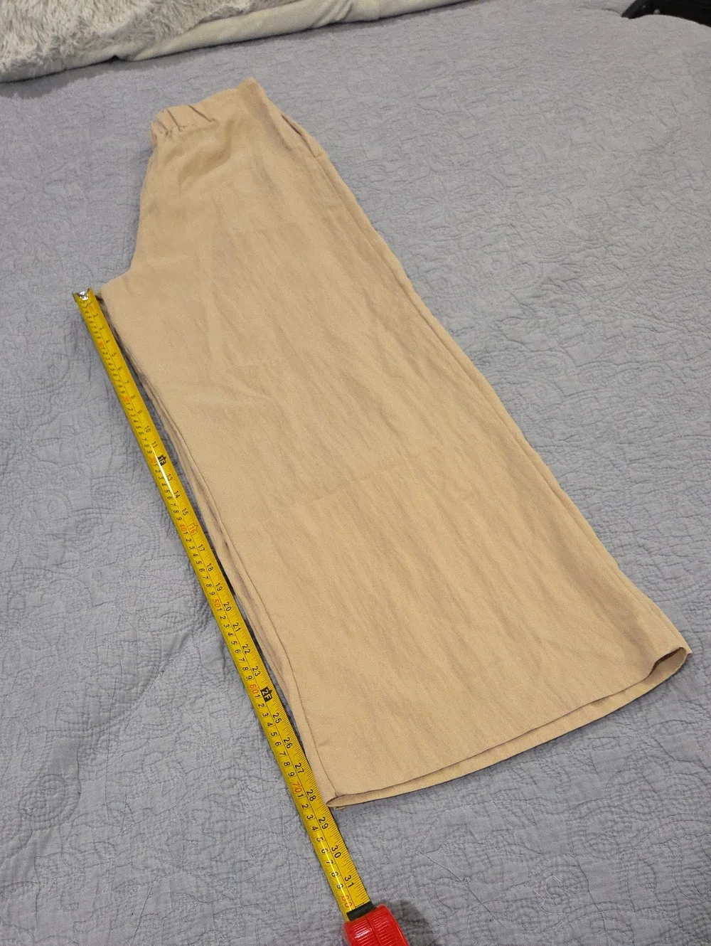 ZARA Pleated Wide-Leg Flowy Trousers in Beige - Size M (Excellent Condition)